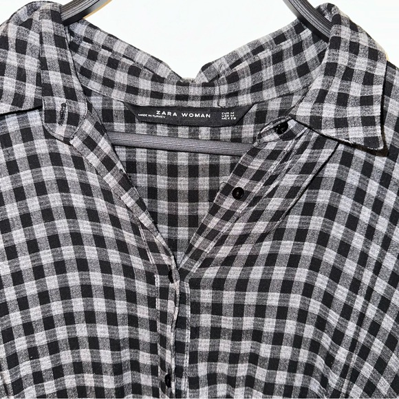 Zara maxi checked buttom up dress - Picture 6 of 9